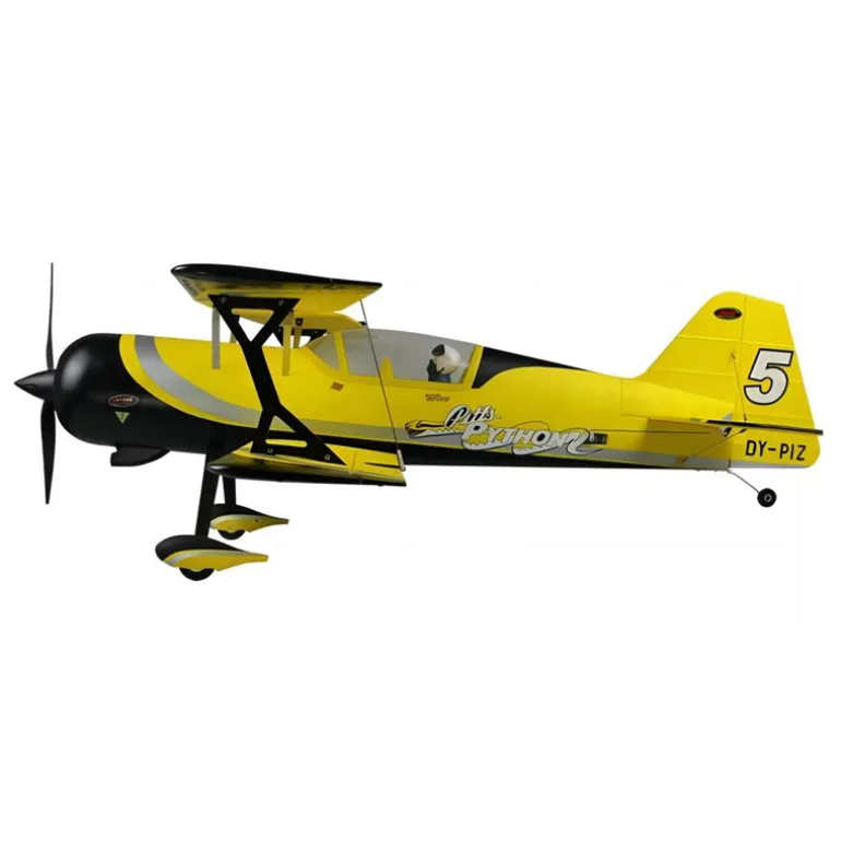 Dynam Pitts Python Model 12 Yellow 4S RC Aerobatic 3D Sport Biplane