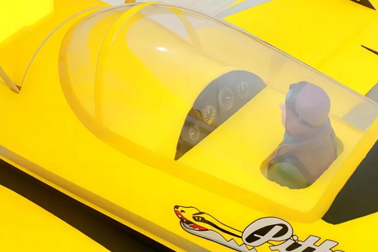 Dynam Pitts Python Model 12 Yellow 4S RC Aerobatic 3D Sport Biplane