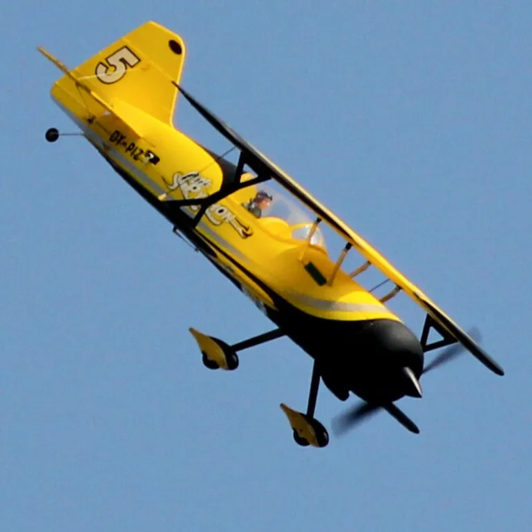 Dynam Pitts Python Model 12 Yellow 4S RC Aerobatic 3D Sport Biplane