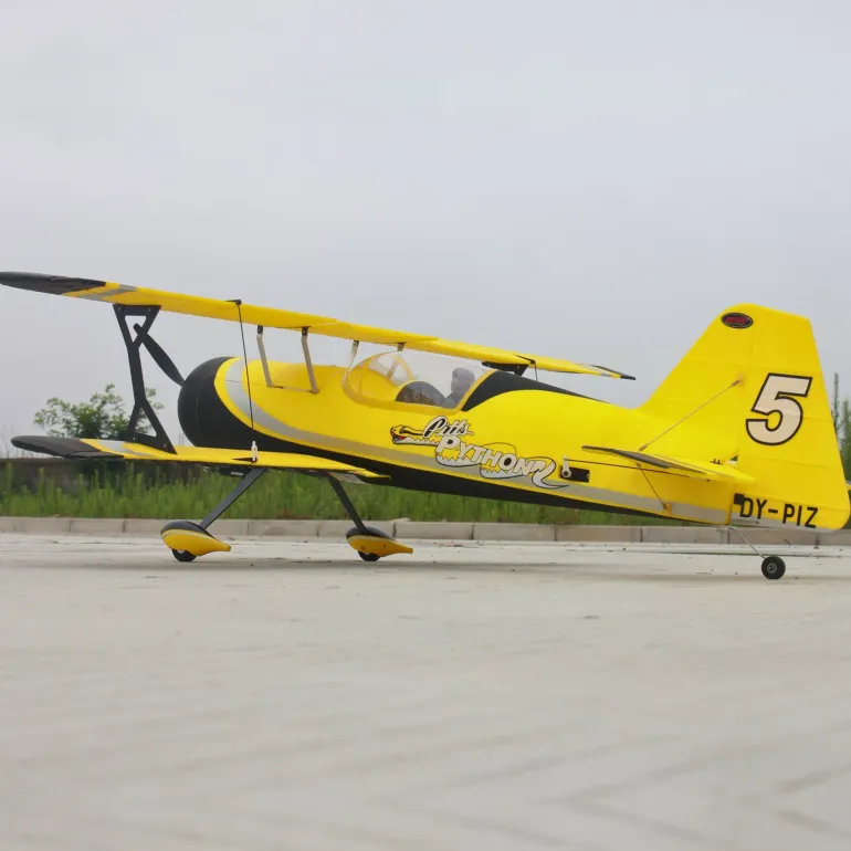 Dynam Pitts Python Model 12 Yellow 4S RC Aerobatic 3D Sport Biplane