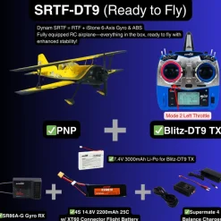 Dynam Pitts Python Model 12 Yellow 4S RC Aerobatic 3D Sport Biplane