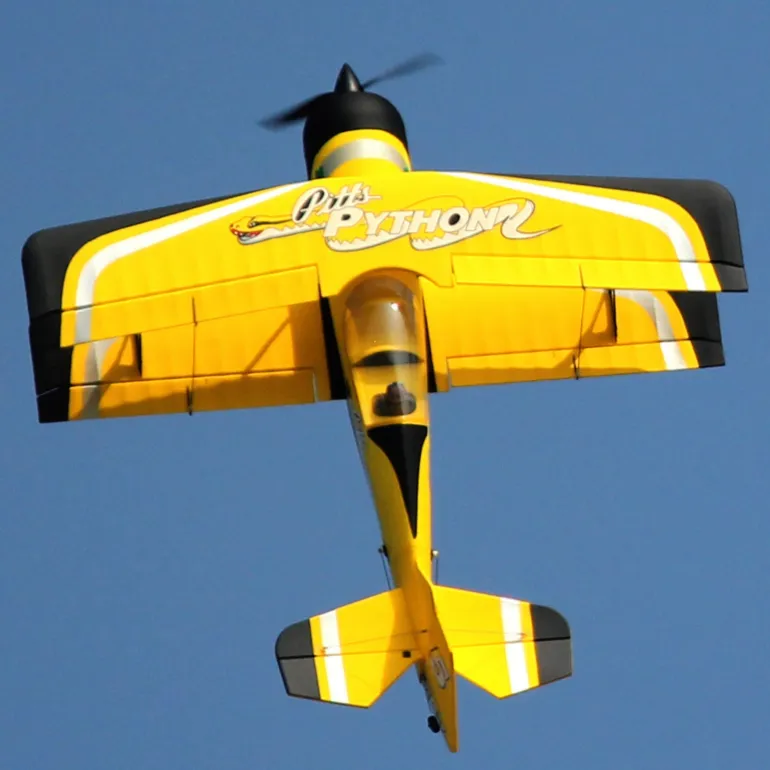 Dynam Pitts Python Model 12 Yellow 4S RC Aerobatic 3D Sport Biplane