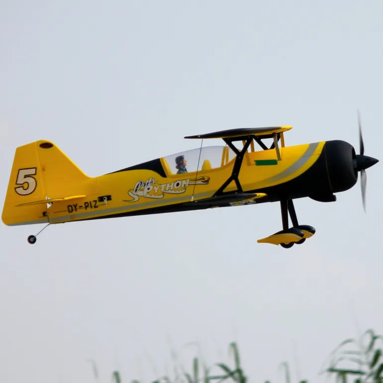 Dynam Pitts Python Model 12 Yellow 4S RC Aerobatic 3D Sport Biplane