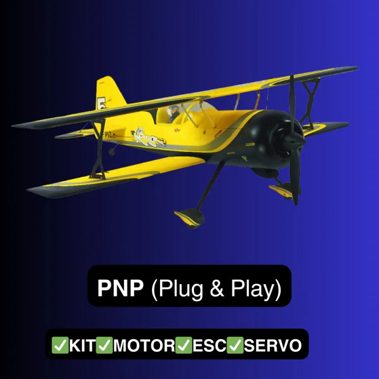 Dynam Pitts Python Model 12 Yellow 4S RC Aerobatic 3D Sport Biplane