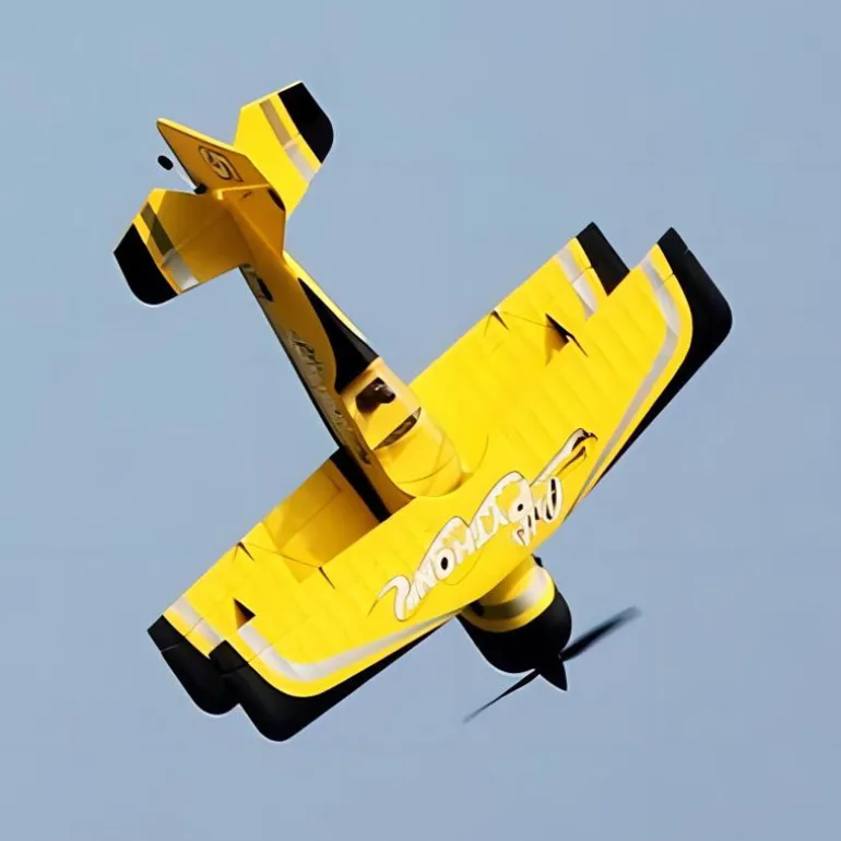 Dynam Pitts Python Model 12 Yellow 4S RC Aerobatic 3D Sport Biplane