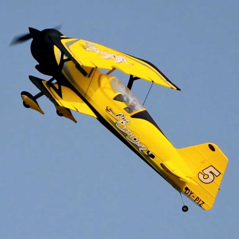 Dynam Pitts Python Model 12 Yellow 4S RC Aerobatic 3D Sport Biplane