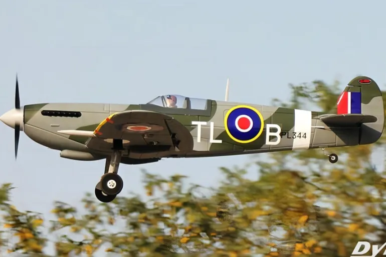 Dynam Supermarine Spitfire V3 RC Warbird Plane 1200mm Wingspan w/ Flaps