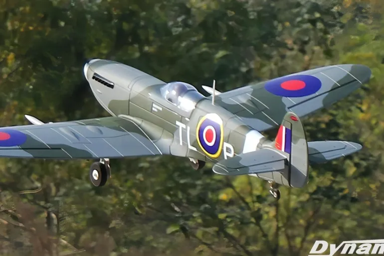 Dynam Supermarine Spitfire V3 RC Warbird Plane 1200mm Wingspan w/ Flaps