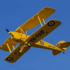 Dynam Tiger Moth DH. 82 V2 Yellow 4S RC Biplane 1300mm Wingspan