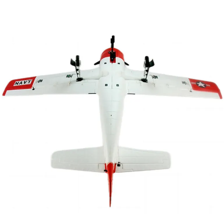 Dynam T-28 Trojan V2 Red 4S RC Warbird Plane 1300mm w/ Flaps