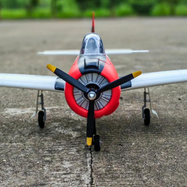 Dynam T-28 Trojan V2 Red 4S RC Warbird Plane 1300mm w/ Flaps
