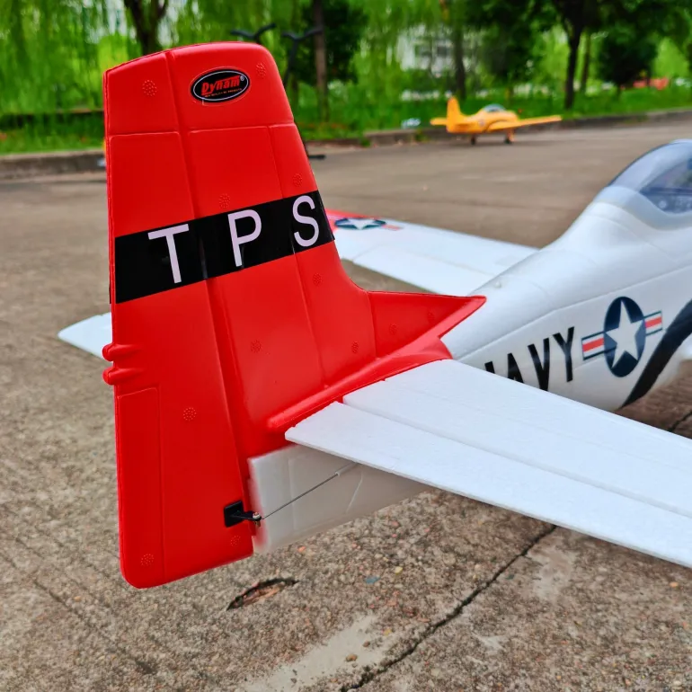Dynam T-28 Trojan V2 Red 4S RC Warbird Plane 1300mm w/ Flaps