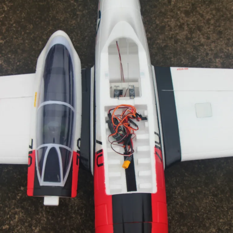 Dynam T-28 Trojan V2 Red 4S RC Warbird Plane 1300mm w/ Flaps