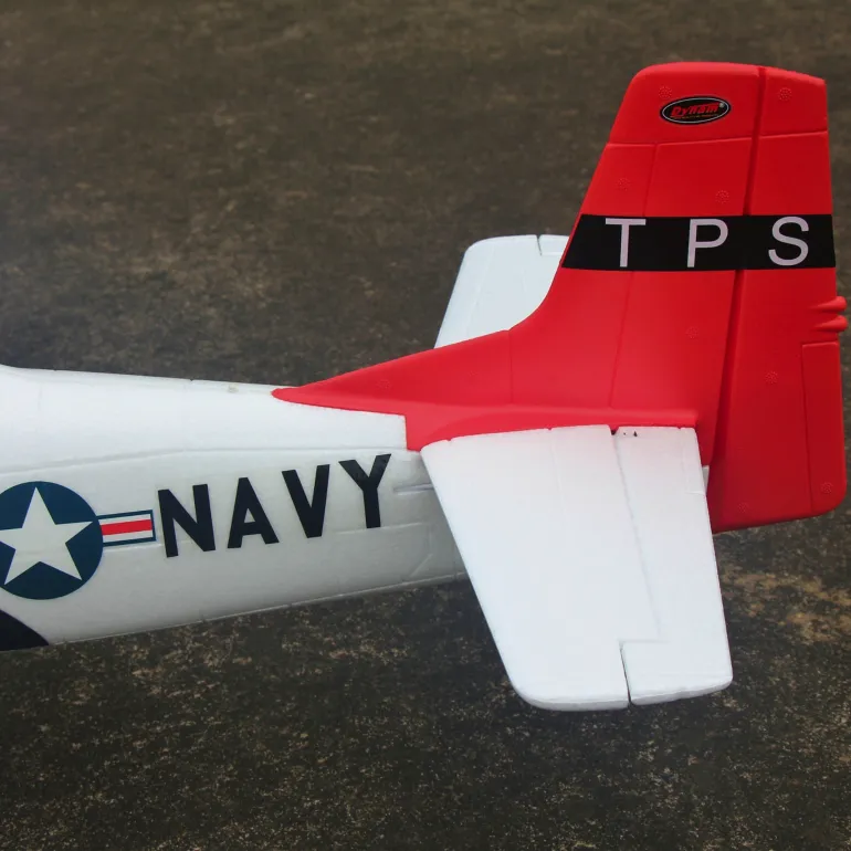 Dynam T-28 Trojan V2 Red 4S RC Warbird Plane 1300mm w/ Flaps