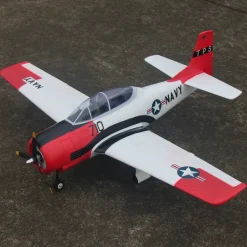 Dynam T-28 Trojan V2 Red 4S RC Warbird Plane 1300mm w/ Flaps