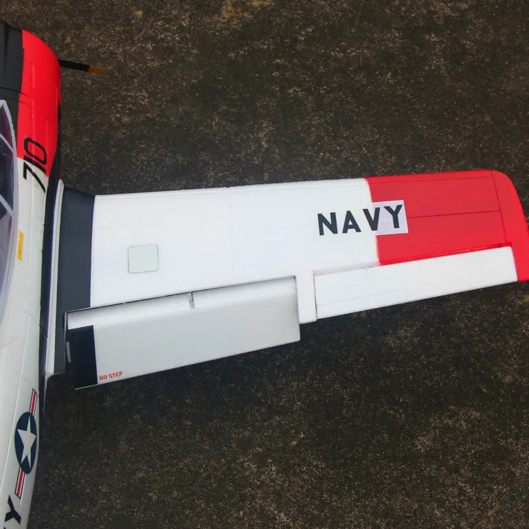 Dynam T-28 Trojan V2 Red 4S RC Warbird Plane 1300mm w/ Flaps