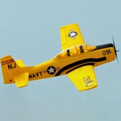 Dynam T-28 Trojan V2 Yellow 4S RC Warbird Plane 1300mm w/ Flaps
