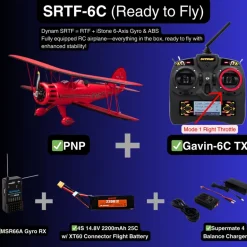 Dynam Waco YMF-5D V2 Red 4S RC Biplane 1300mm 51
