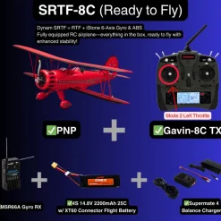 Dynam Waco YMF-5D V2 Red 4S RC Biplane 1300mm 51