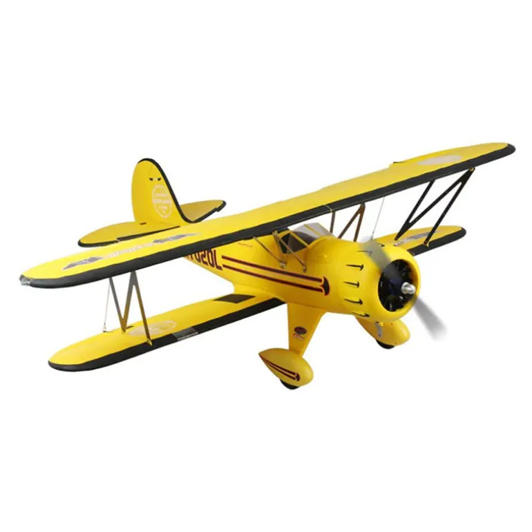 Dynam Waco YMF-5D V2 Yellow 4S RC Biplane 1300mm 51" Wingspan