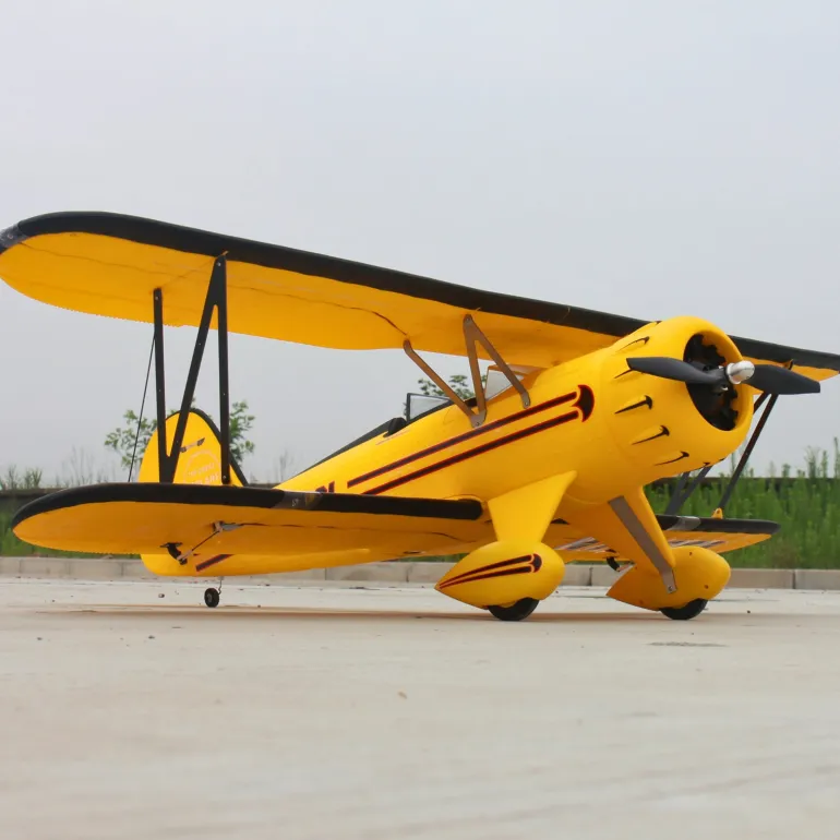 Dynam Waco YMF-5D V2 Yellow 4S RC Biplane 1300mm 51" Wingspan