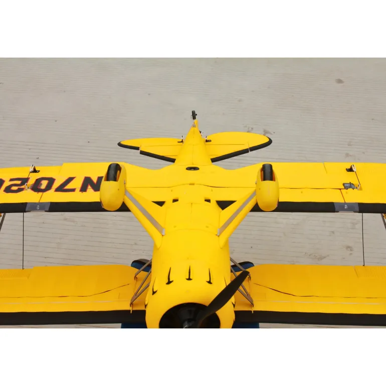 Dynam Waco YMF-5D V2 Yellow 4S RC Biplane 1300mm 51" Wingspan