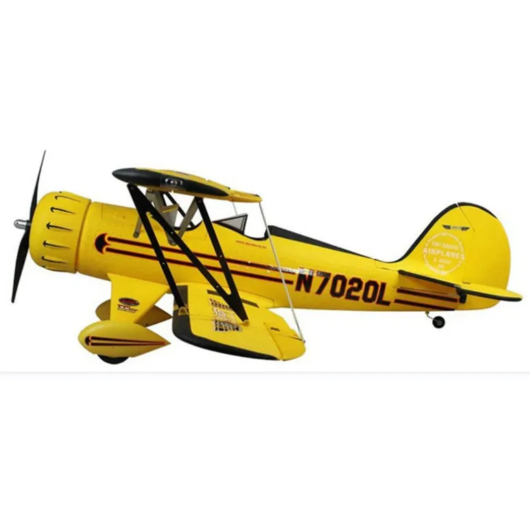 Dynam Waco YMF-5D V2 Yellow 4S RC Biplane 1300mm 51" Wingspan