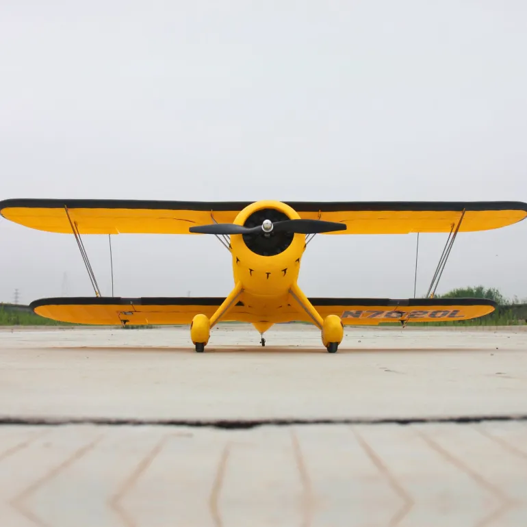 Dynam Waco YMF-5D V2 Yellow 4S RC Biplane 1300mm 51" Wingspan