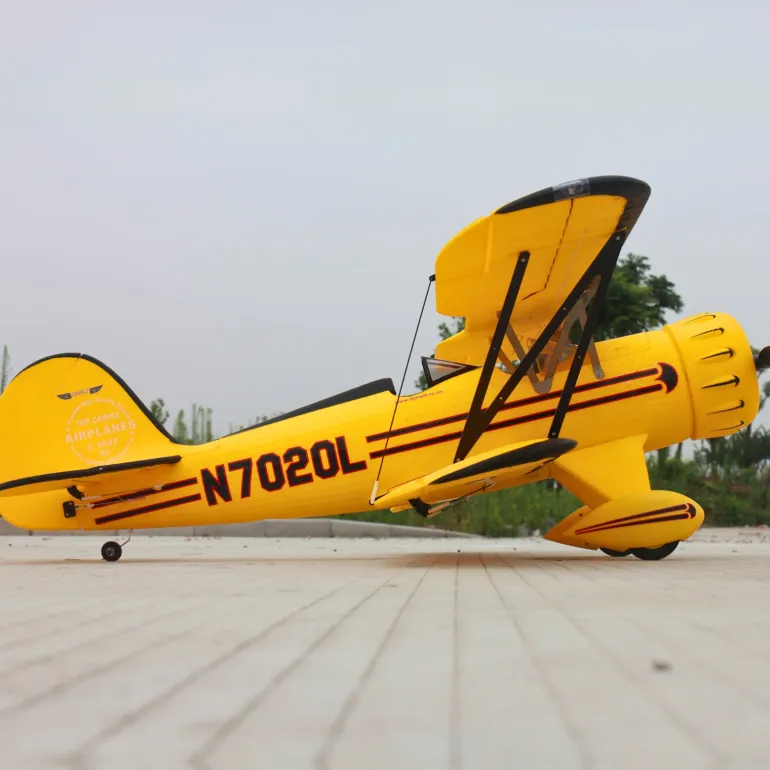 Dynam Waco YMF-5D V2 Yellow 4S RC Biplane 1300mm 51" Wingspan