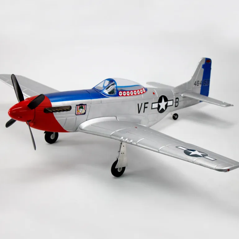 EU/AU/CA Stock Only! Dynam P-51 Mustang V2 Fred Glover RC Warbird Plane 1200mm 47" Wingspan w/ Flaps