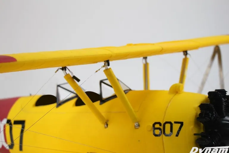 EU/CA Stock Only! Dynam Stearman PT-17 Yellow 4S RC Biplane 1300mm 51" Wingspan