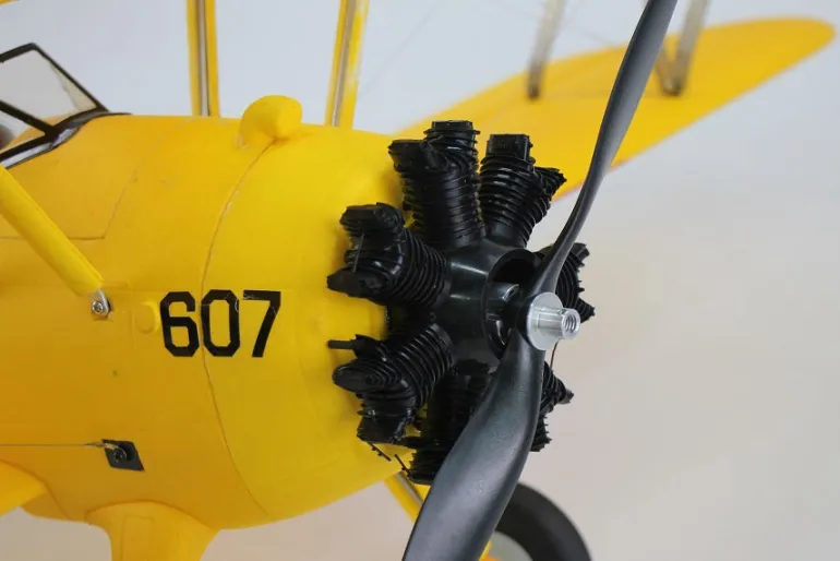 EU/CA Stock Only! Dynam Stearman PT-17 Yellow 4S RC Biplane 1300mm 51" Wingspan