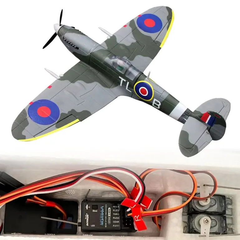 EU Only! Dynam Mini Spitfire V2 900mm Wingspan 3S RC Warbird Plane - SRTF