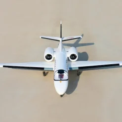 EU Stock Only! Dynam Cessna 550 Turbo Jet V2 White 4S Twin 64mm EDF RC Jet w/ Flaps