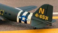 EU Stock Only! Dynam C-47 Skytrain V2 Green RC Warbird Plane 1500mm 59