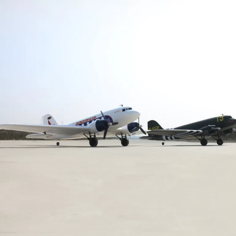 EU Stock Only! Dynam C-47 Skytrain V2 Green RC Warbird Plane 1500mm 59" Wingspan