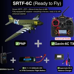 EU Stock Only! Dynam C-47 Skytrain V2 Green RC Warbird Plane 1500mm 59
