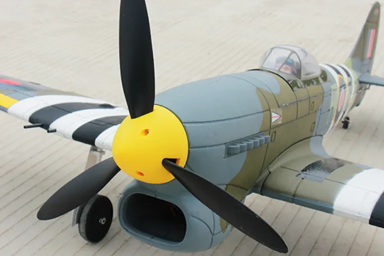 EU Stock Only! Dynam Hawker Tempest V2 4S RC Warbird Plane 1250mm 49" Wingspan