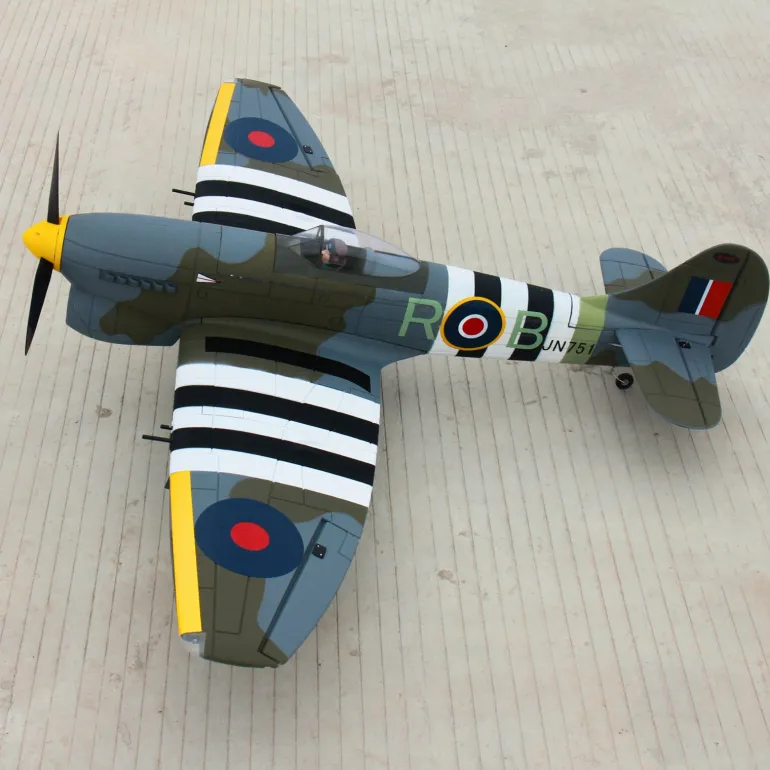 EU Stock Only! Dynam Hawker Tempest V2 4S RC Warbird Plane 1250mm 49" Wingspan
