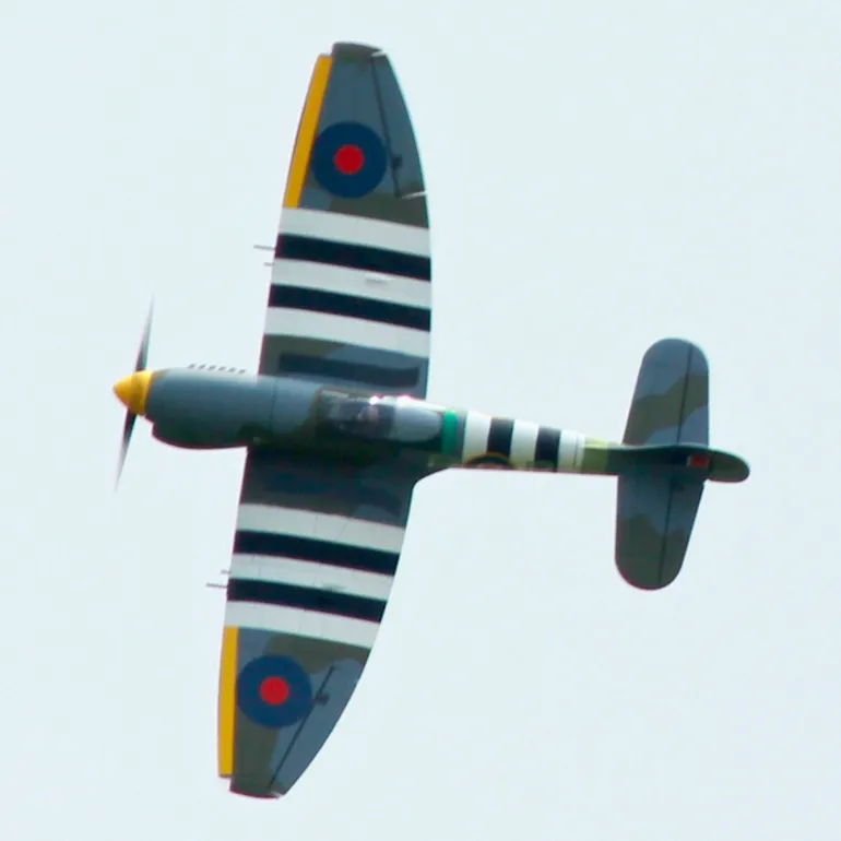 EU Stock Only! Dynam Hawker Tempest V2 4S RC Warbird Plane 1250mm 49" Wingspan