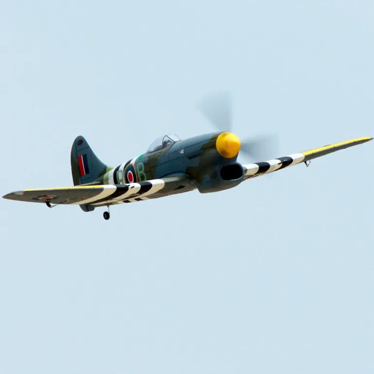 EU Stock Only! Dynam Hawker Tempest V2 4S RC Warbird Plane 1250mm 49" Wingspan