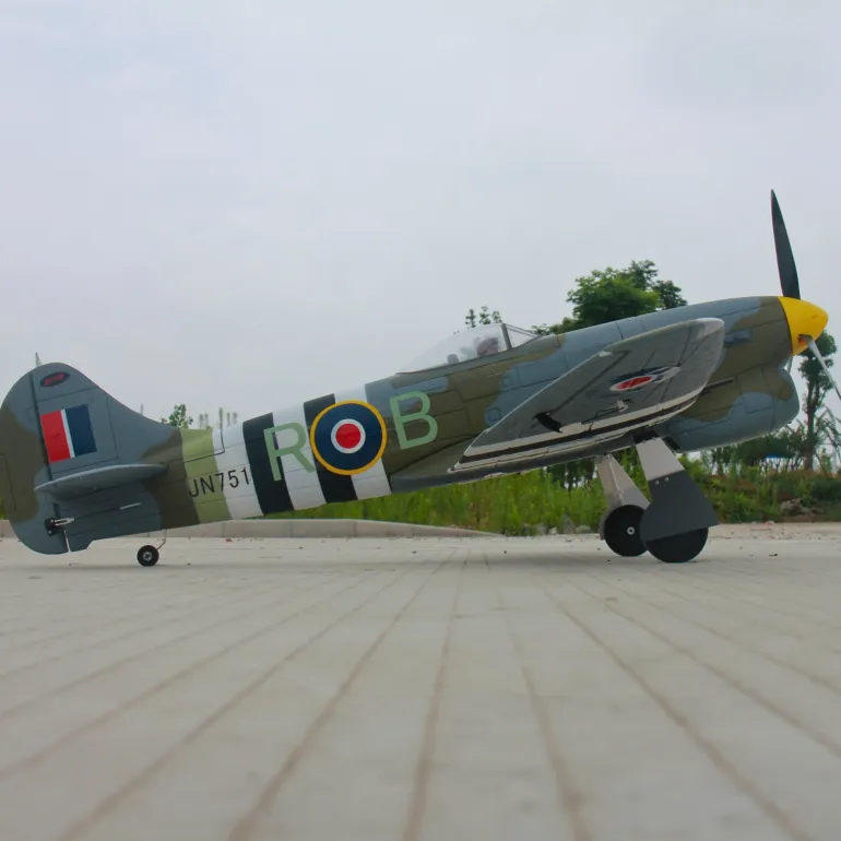 EU Stock Only! Dynam Hawker Tempest V2 4S RC Warbird Plane 1250mm 49" Wingspan