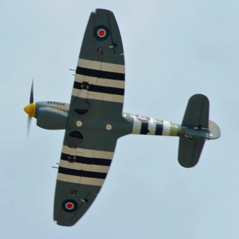 EU Stock Only! Dynam Hawker Tempest V2 4S RC Warbird Plane 1250mm 49" Wingspan