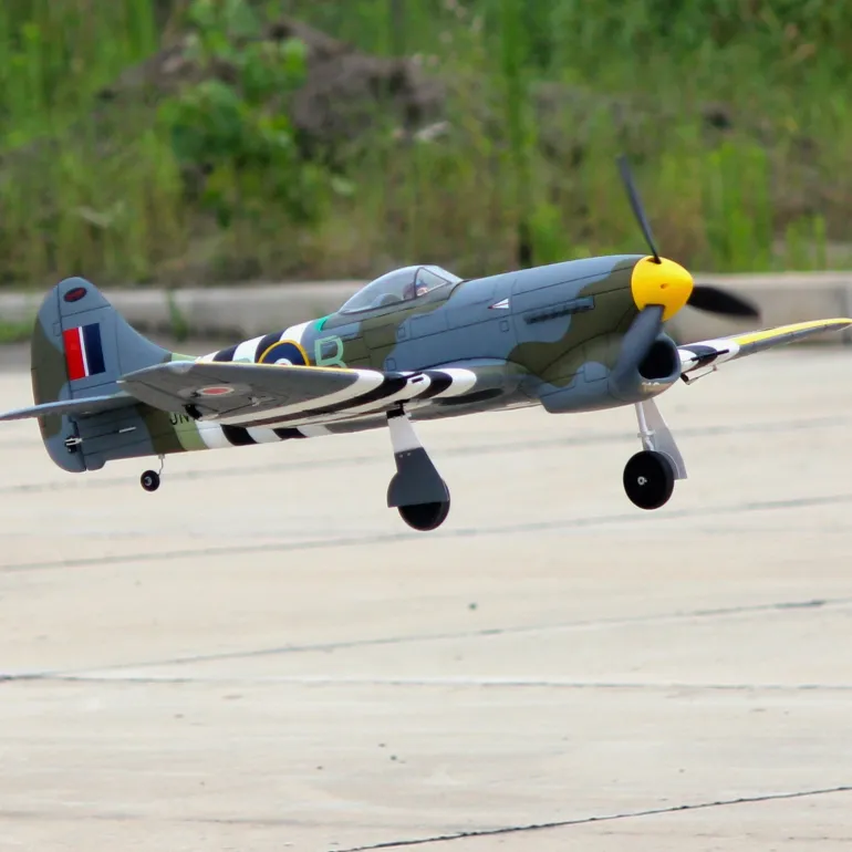 EU Stock Only! Dynam Hawker Tempest V2 4S RC Warbird Plane 1250mm 49" Wingspan