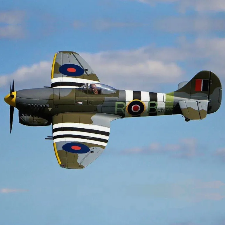 EU Stock Only! Dynam Hawker Tempest V2 4S RC Warbird Plane 1250mm 49" Wingspan