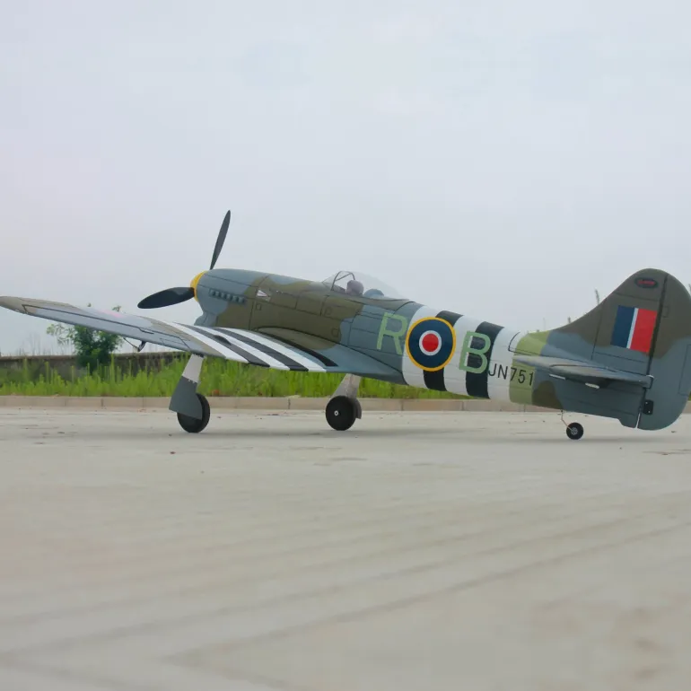 EU Stock Only! Dynam Hawker Tempest V2 4S RC Warbird Plane 1250mm 49" Wingspan