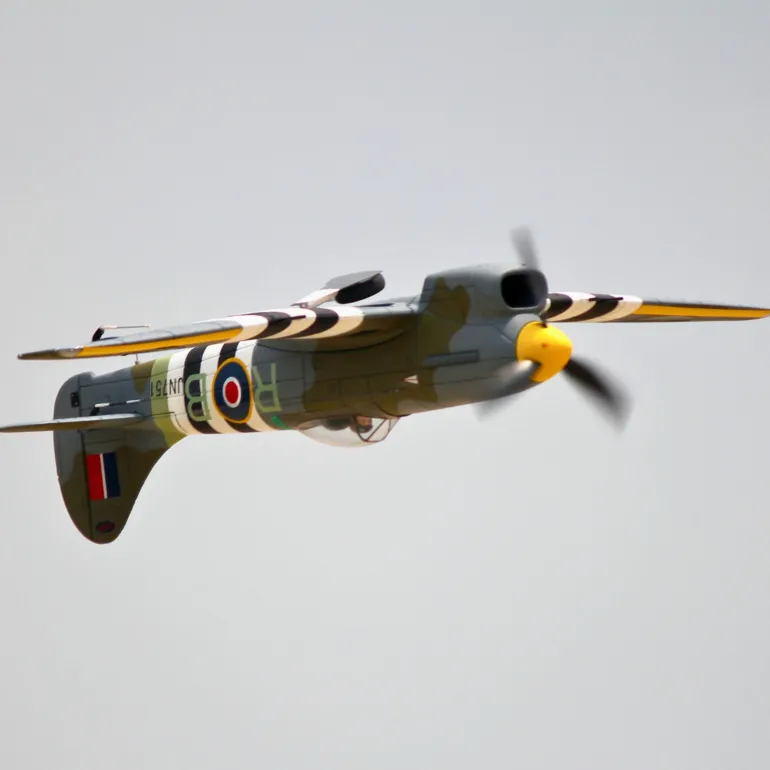 EU Stock Only! Dynam Hawker Tempest V2 4S RC Warbird Plane 1250mm 49" Wingspan
