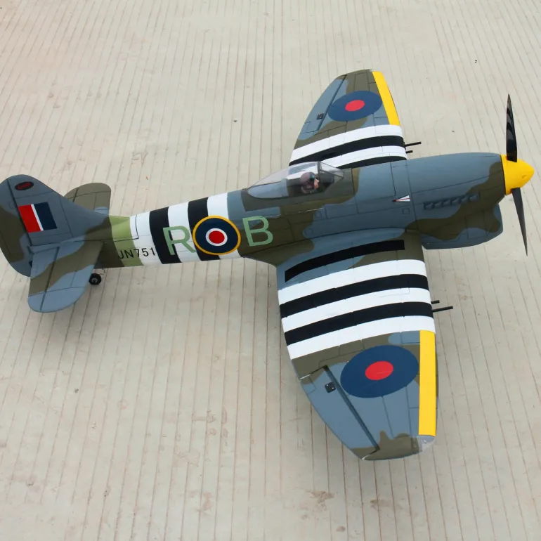 EU Stock Only! Dynam Hawker Tempest V2 4S RC Warbird Plane 1250mm 49" Wingspan