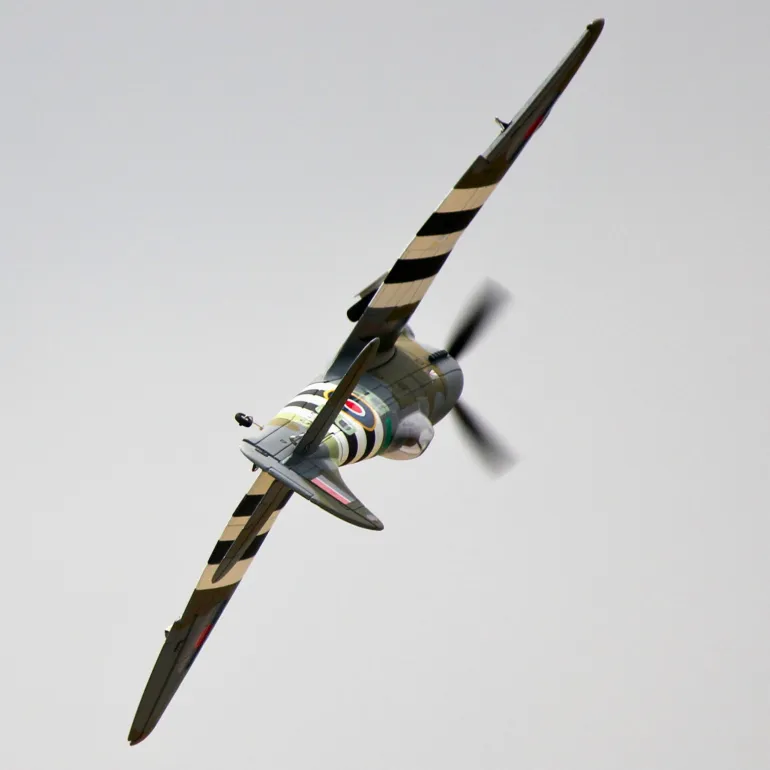 EU Stock Only! Dynam Hawker Tempest V2 4S RC Warbird Plane 1250mm 49" Wingspan