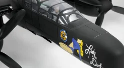 EU Stock Only! Dynam P-61 Black Widow 4S Twin Engine RC Warbird Plane 1500mm w/ Flaps